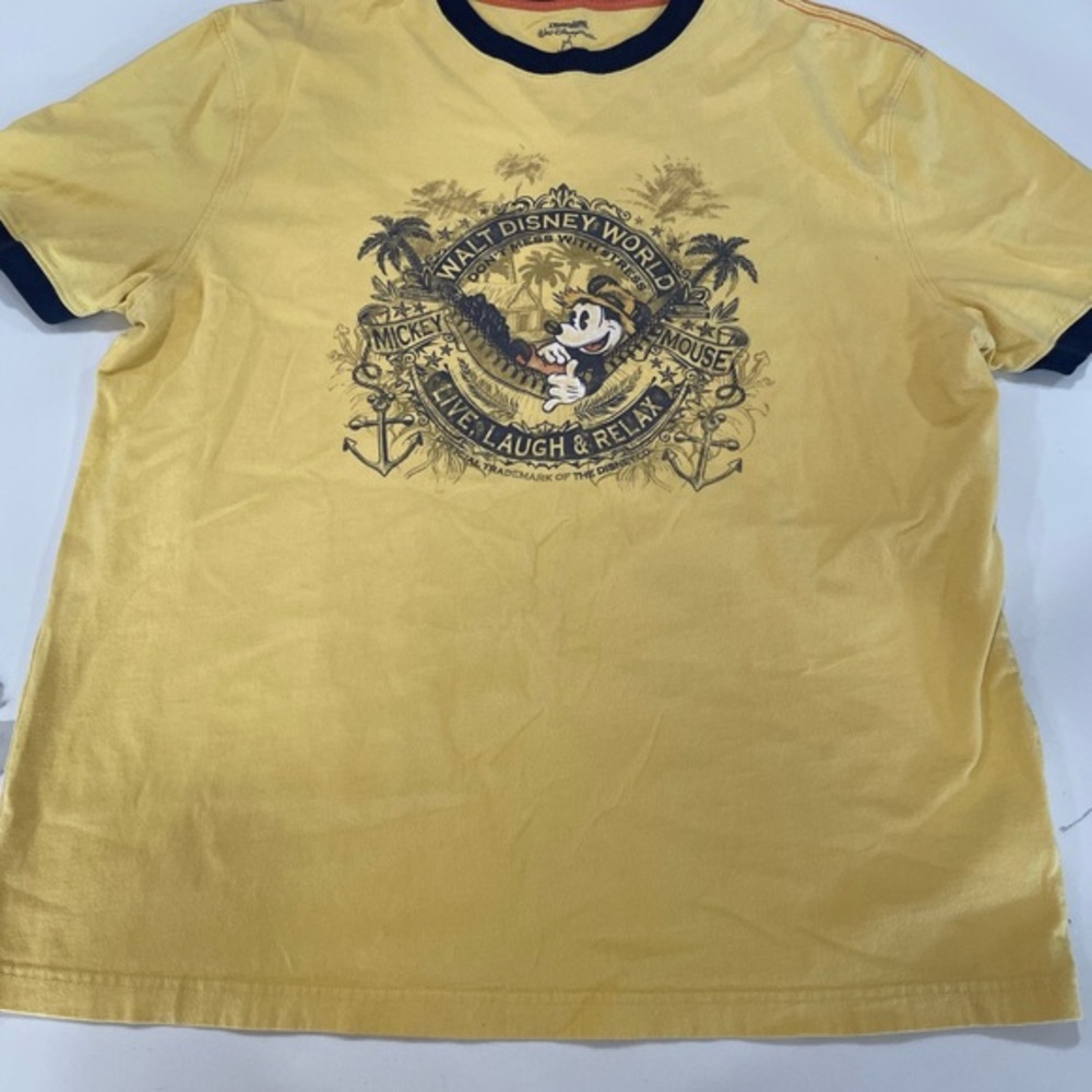 VTG DISNEY RINGER‎ T SHIRT L WOMENS